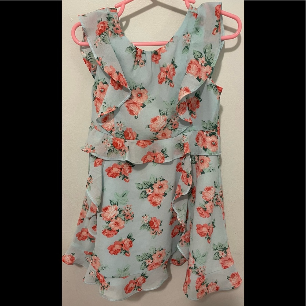 Janie and Jack Rose Chiffon Ruffle Dress